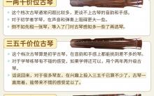 初学者买古琴，不同价位怎么选？